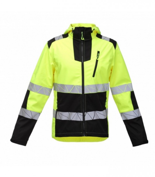 Лёгкая куртка softshell Hi-Vis ATLAS, жёлто-чёрная